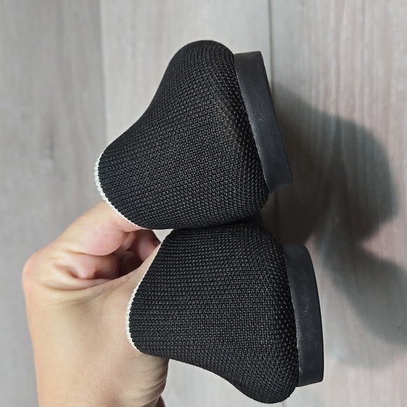 Rothy's Black Women's The Pointed Toe Knit Flats Shoes Sz 9 - Picture 6 of 12